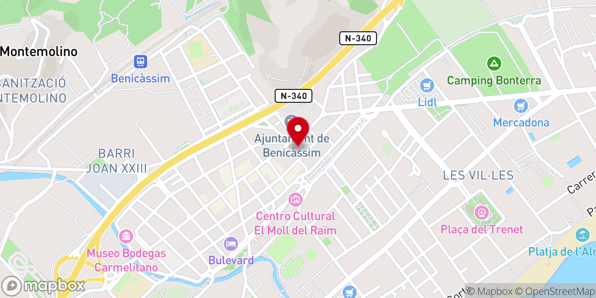 Map showing location of Santo Tomás de Benicasim