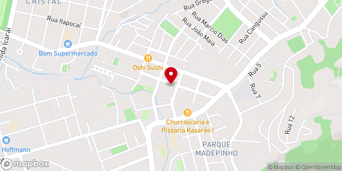 Map showing location of Igreja Batista Cristal