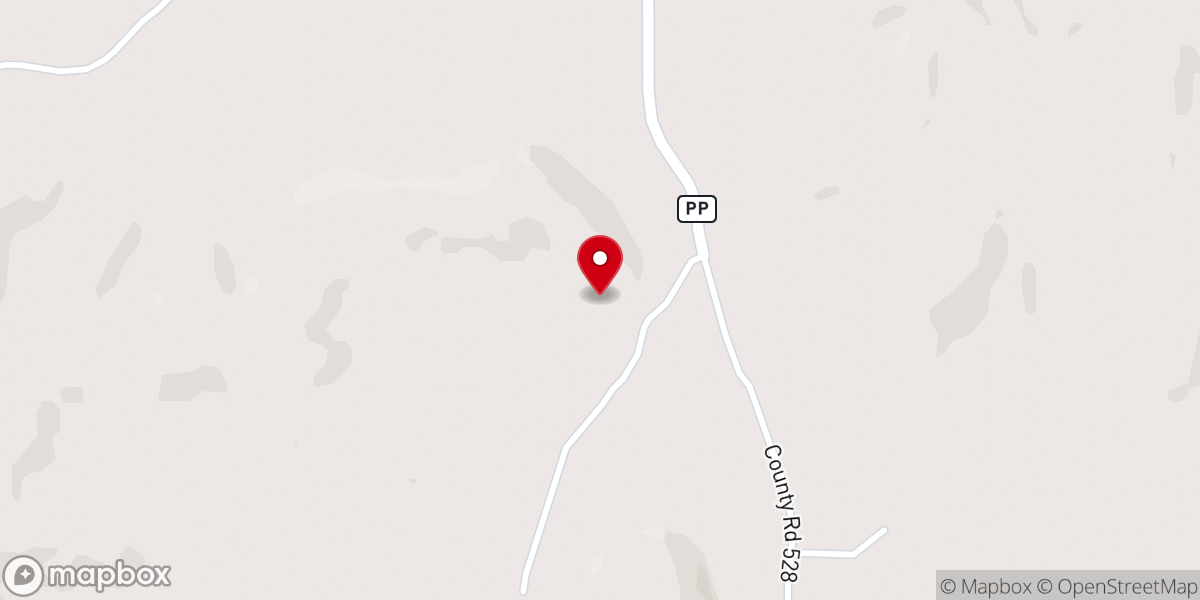 Map showing location of Clubb Creek Church & Cemetary