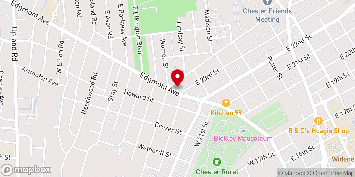 Map showing location of The Way Thru Christ Community Fellowship