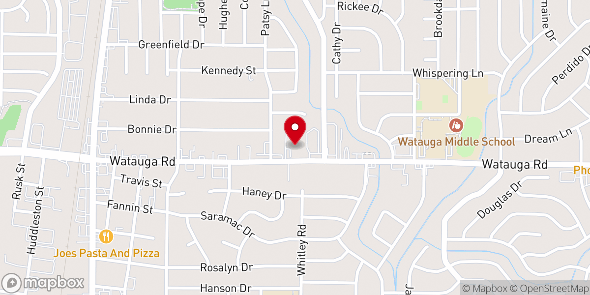 Map showing location of Bethel Assembly Of God, Fort Worth