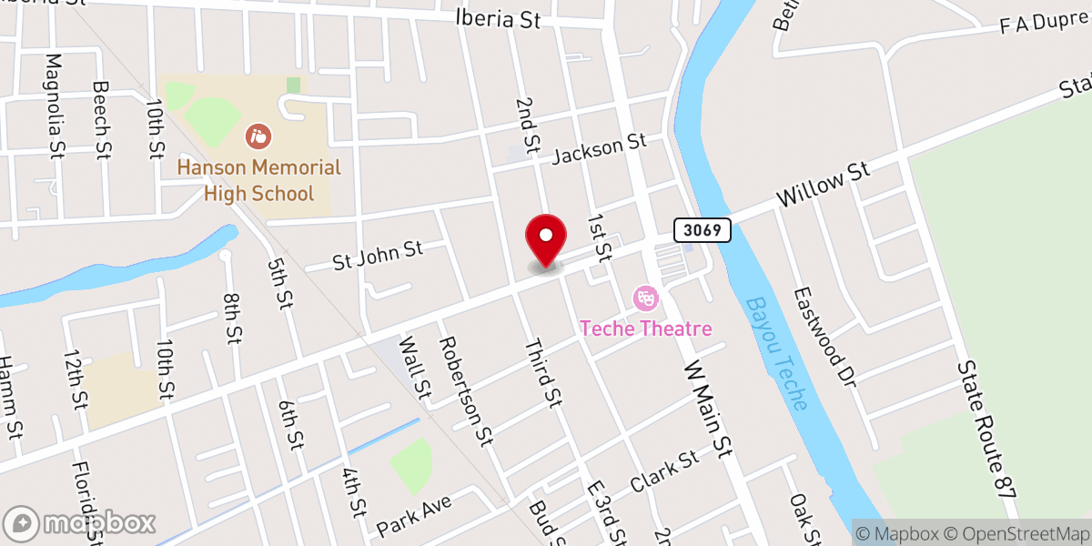 Map showing location of The Living Word Church