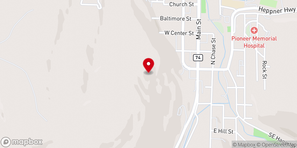 Map showing location of Lutheran Church Hope