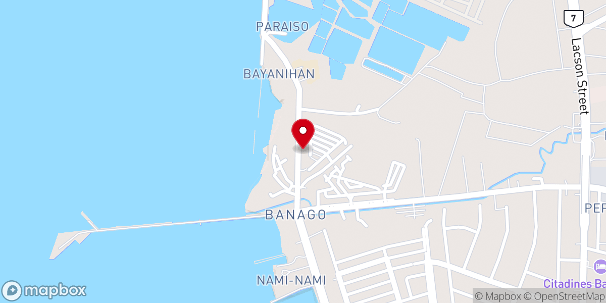 Map showing location of Banago Evangelical Church