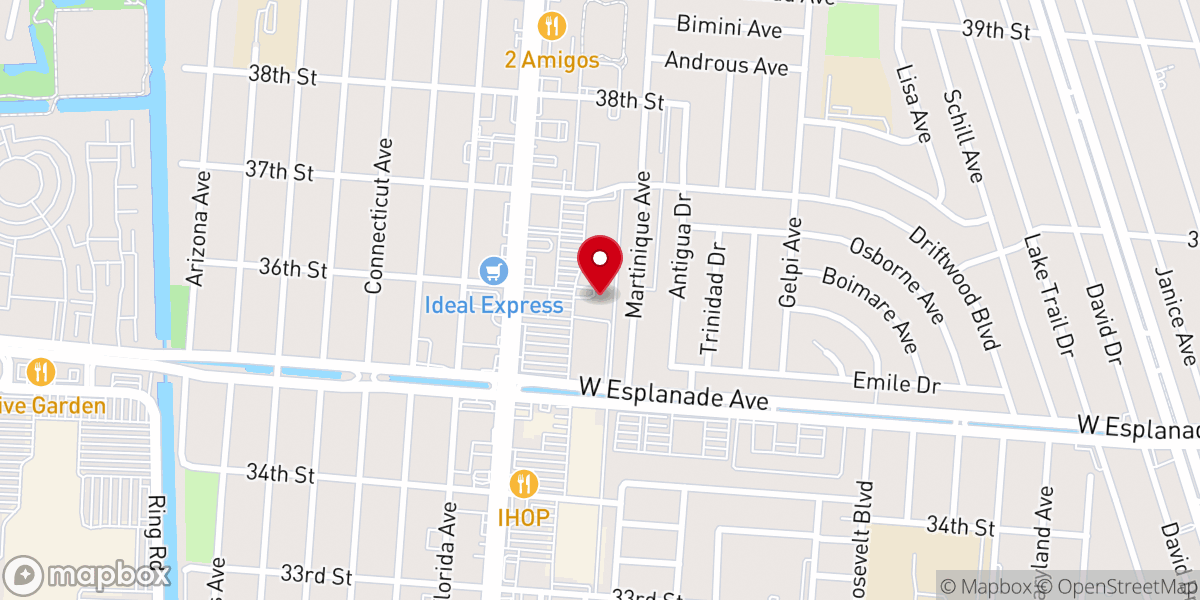 Map showing location of Celebration Church Kenner Campus