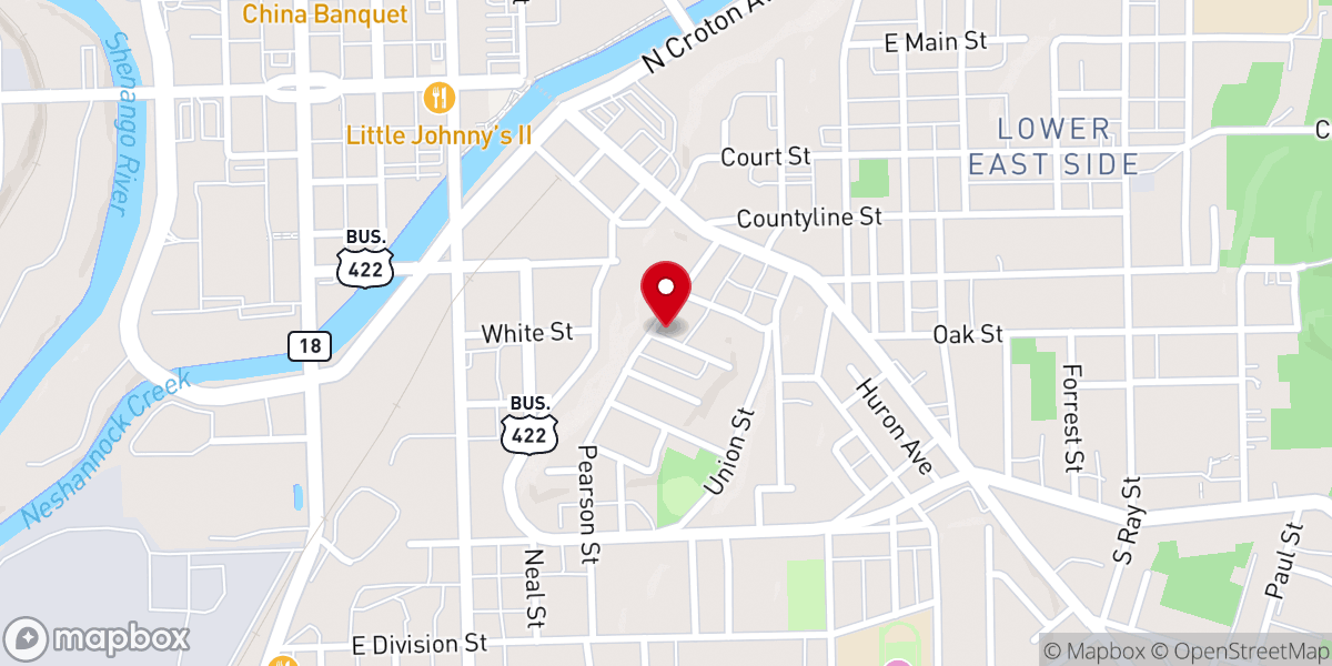 Map showing location of Holmes Jr Samuel
