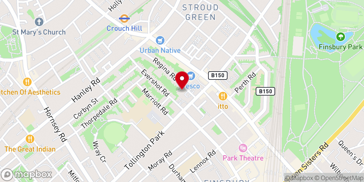 Map showing location of Newcourt Christian Centre