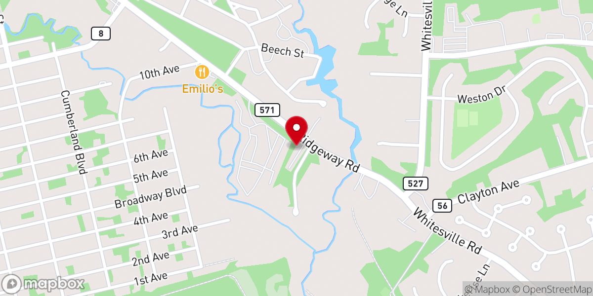 Map showing location of United Church of Christ Toms River