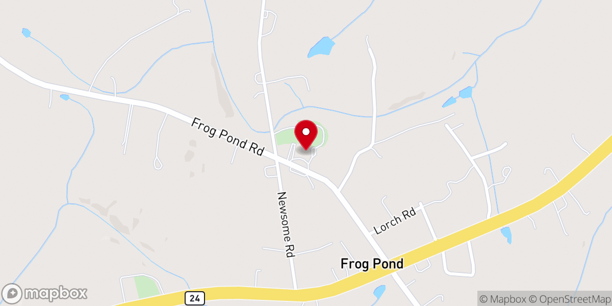 Map showing location of Pleasant Grove Baptist Church
