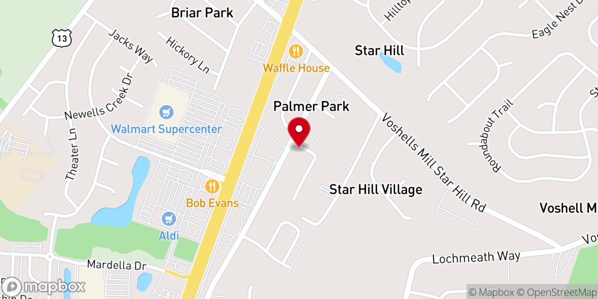 Map showing location of M F Chase United Memorial Church