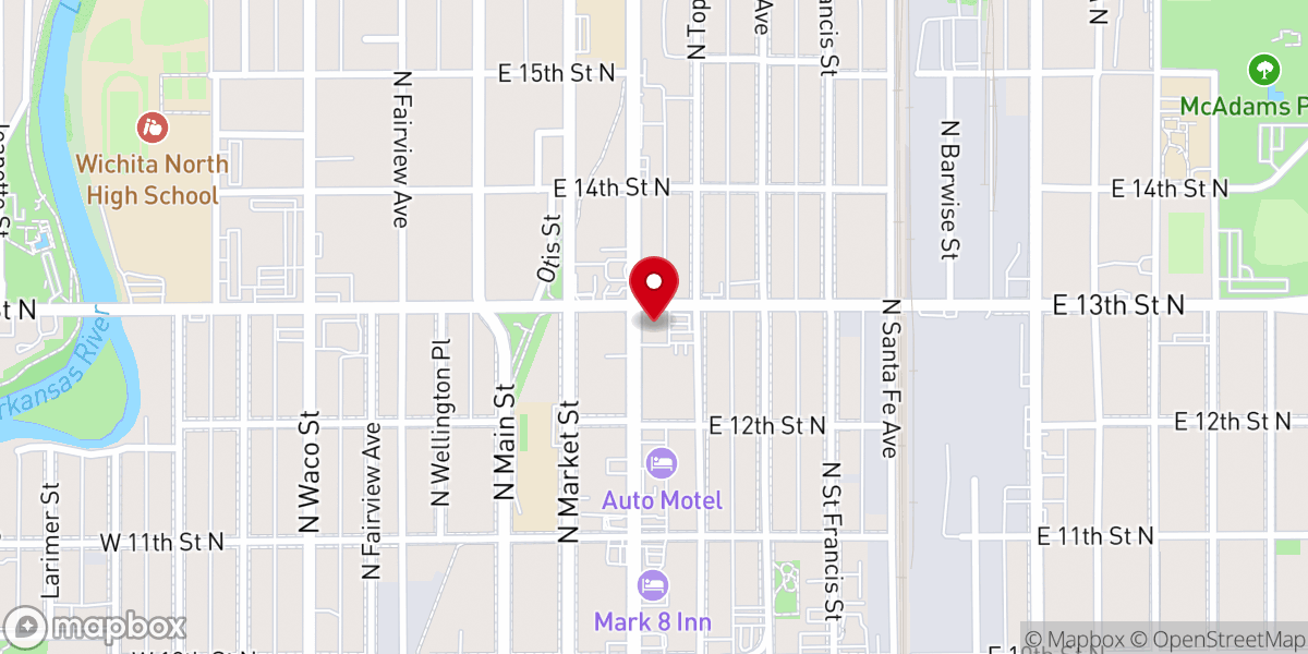 Map showing location of Saint Paul's Methodist Church