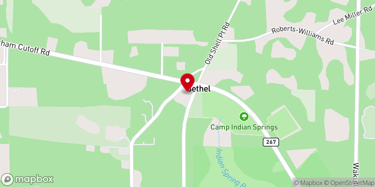Map showing location of Mt Olive Primitive Baptist Church No.2