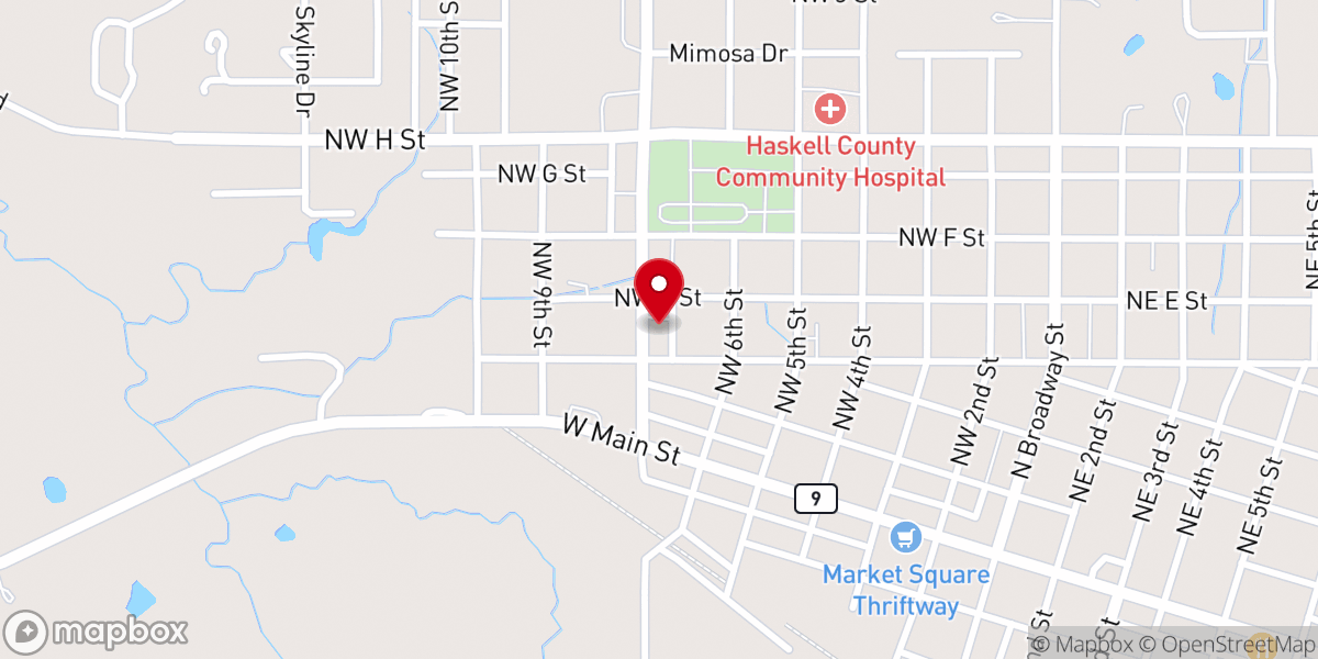 Map showing location of Pentecostal Holiness Church