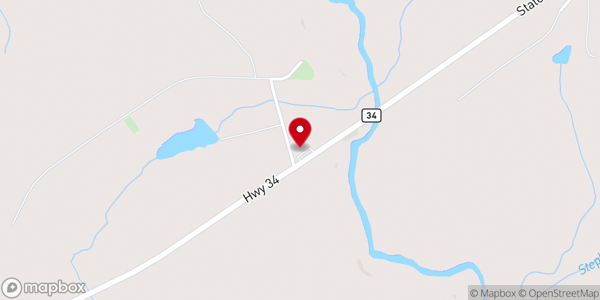 Map showing location of Little River Baptist Church