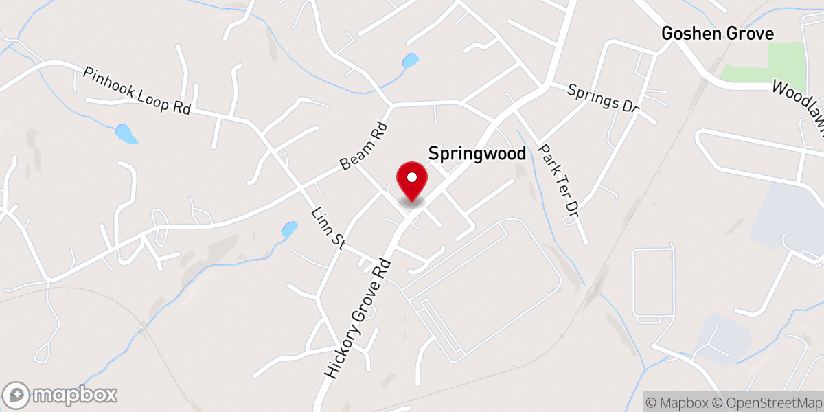 Map showing location of Sunset Forest Baptist Church