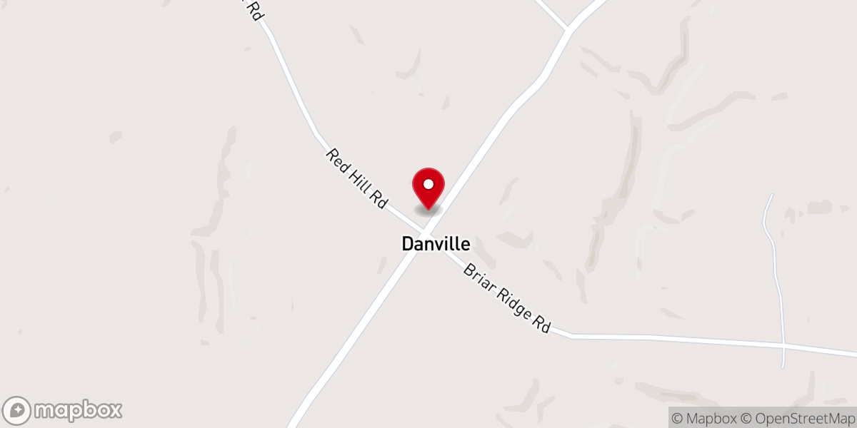 Map showing location of Danville Holiness Church