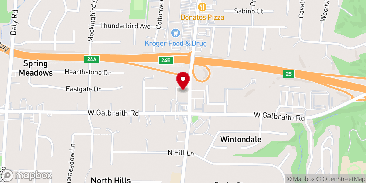 Map showing location of Faith Lutheran Church