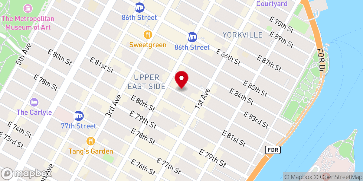 Map showing location of Grace Bible Church NYC