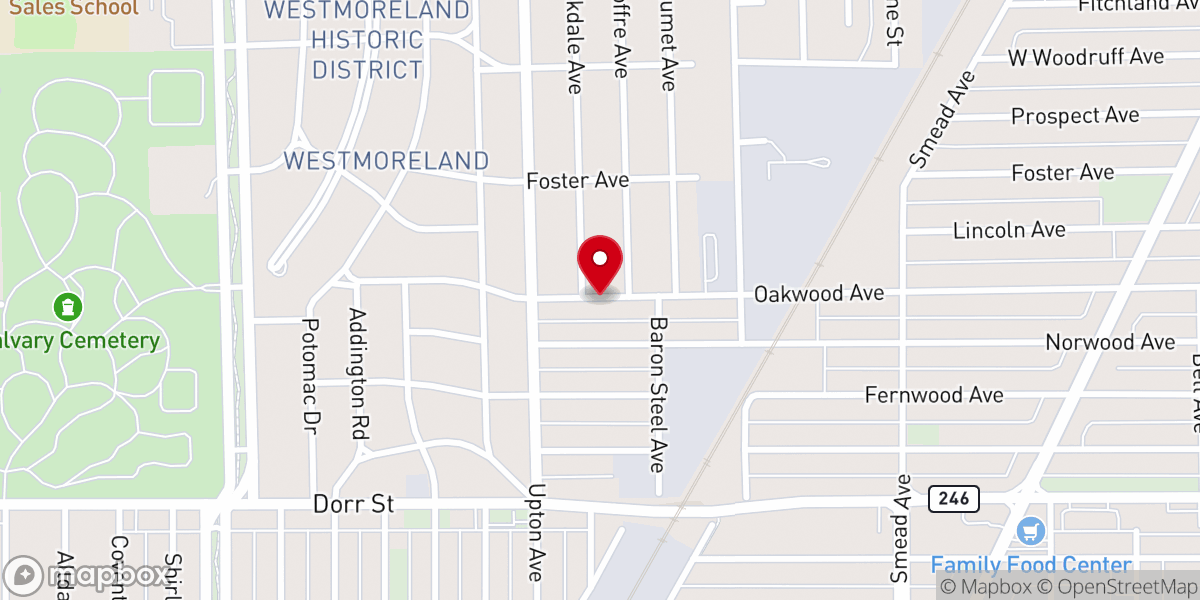 Map showing location of Amazing Grace African Methodist Episcopal Zion Church