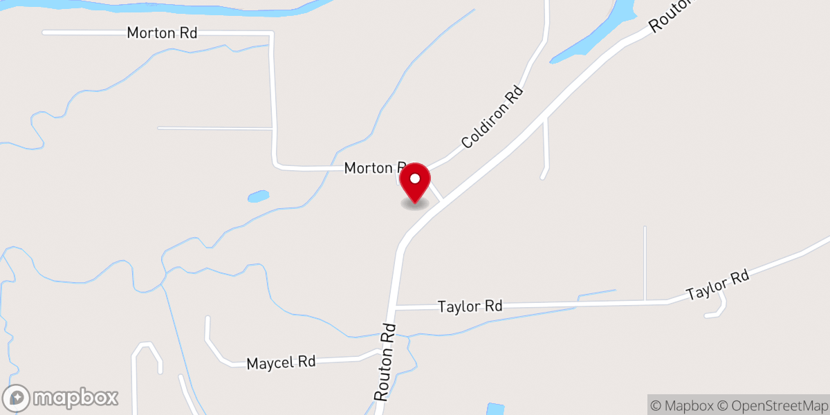 Map showing location of Lake Lilly Baptist Church