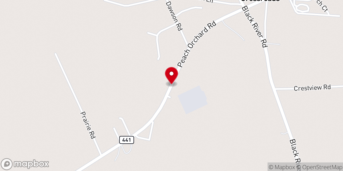 Map showing location of hopewell ame curch