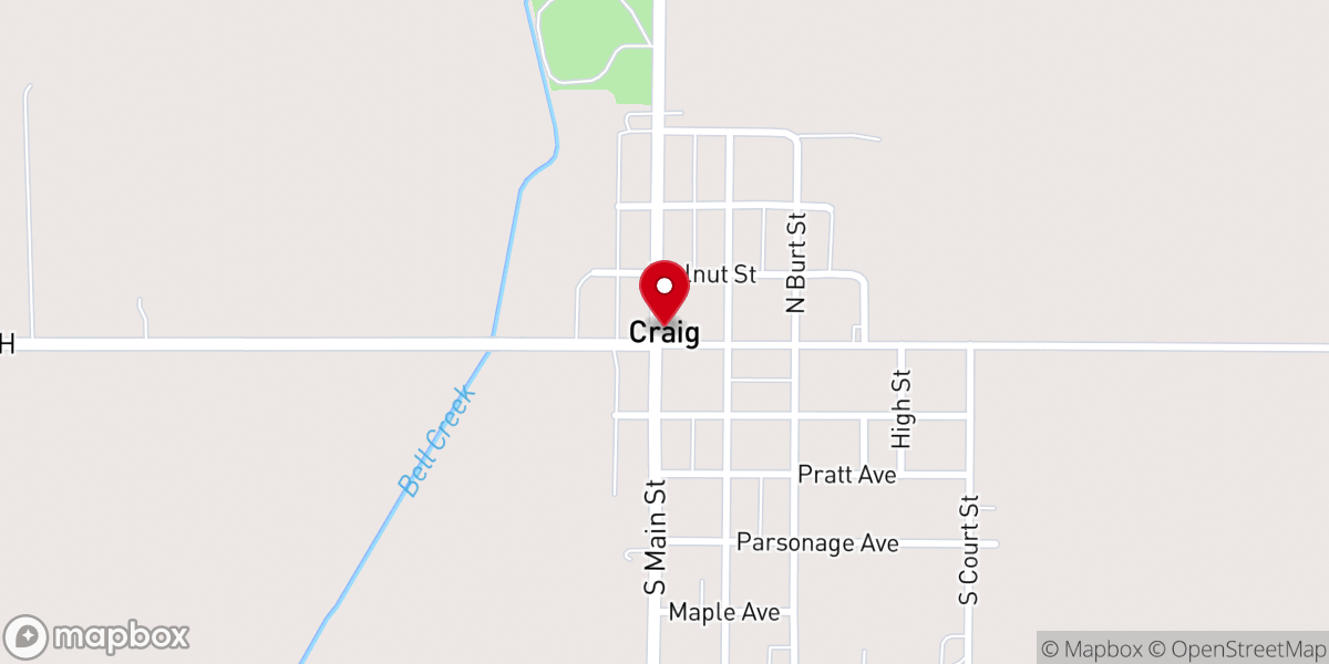 Map showing location of Craig Aldergrove Church Parish