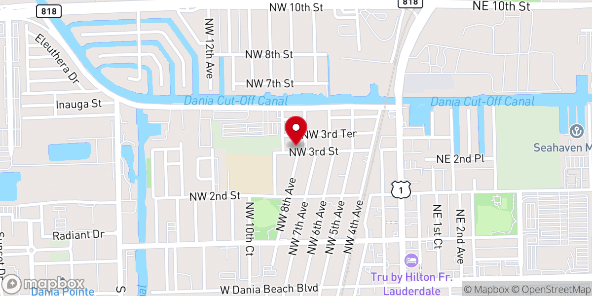 Map showing location of House of God Church