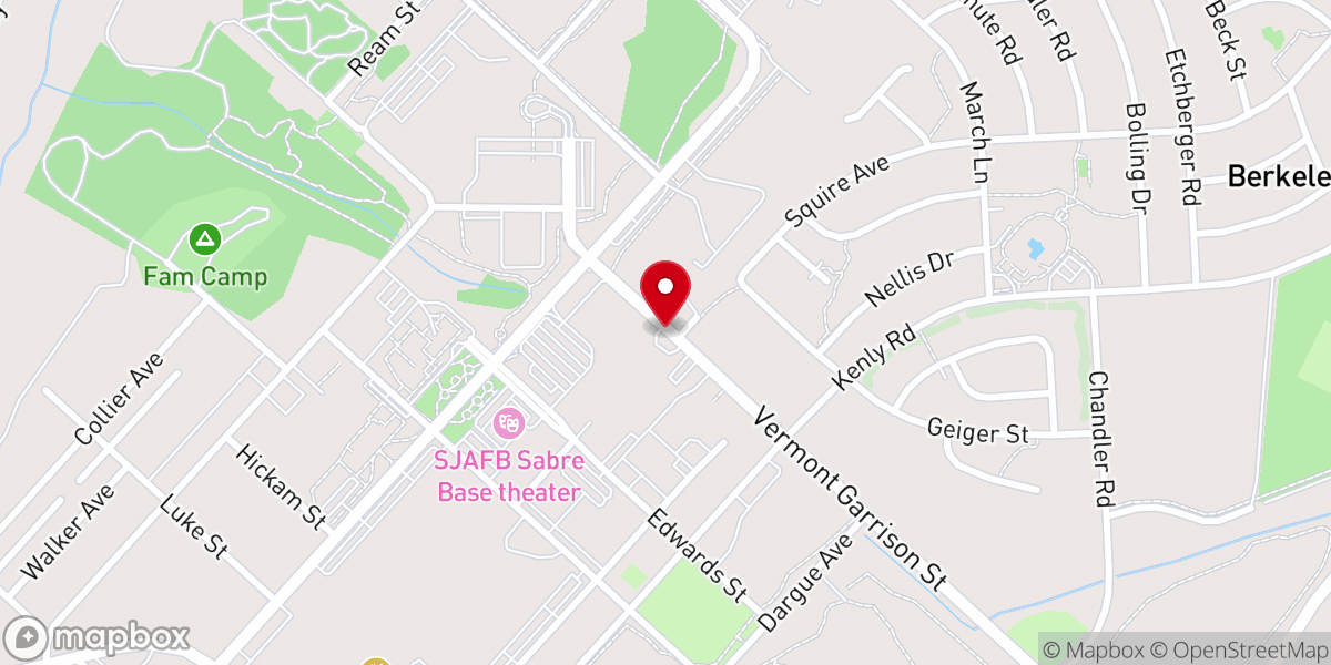 Map showing location of Base Chapel