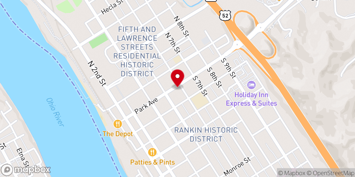 Map showing location of Christ Episcopal Church: Offices and Activities Building