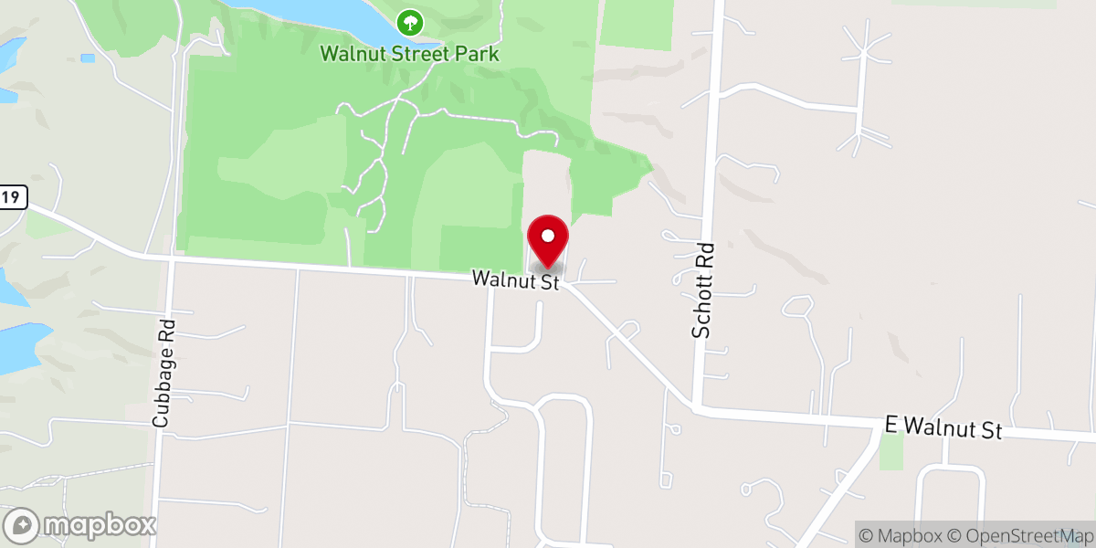 Map showing location of St Paul Lutheran Church