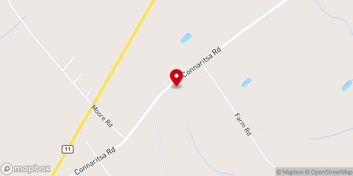 Map showing location of Luella Baptist Church