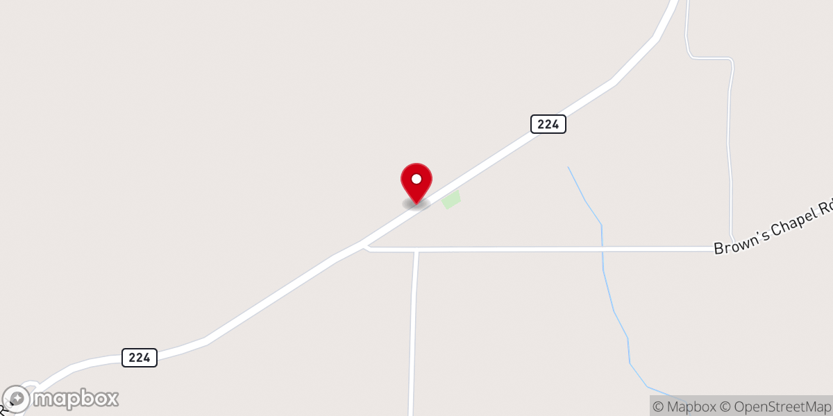 Map showing location of Gospel Light Mennonite Church