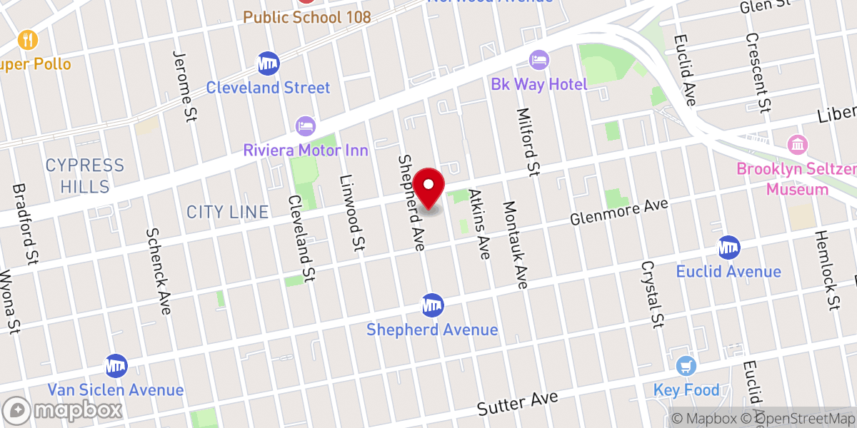 Map showing location of Les Disciples De Jesus of Queens Ny