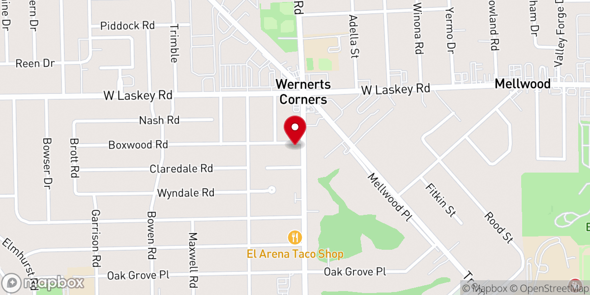 Map showing location of Douglas Road Wesleyan Church