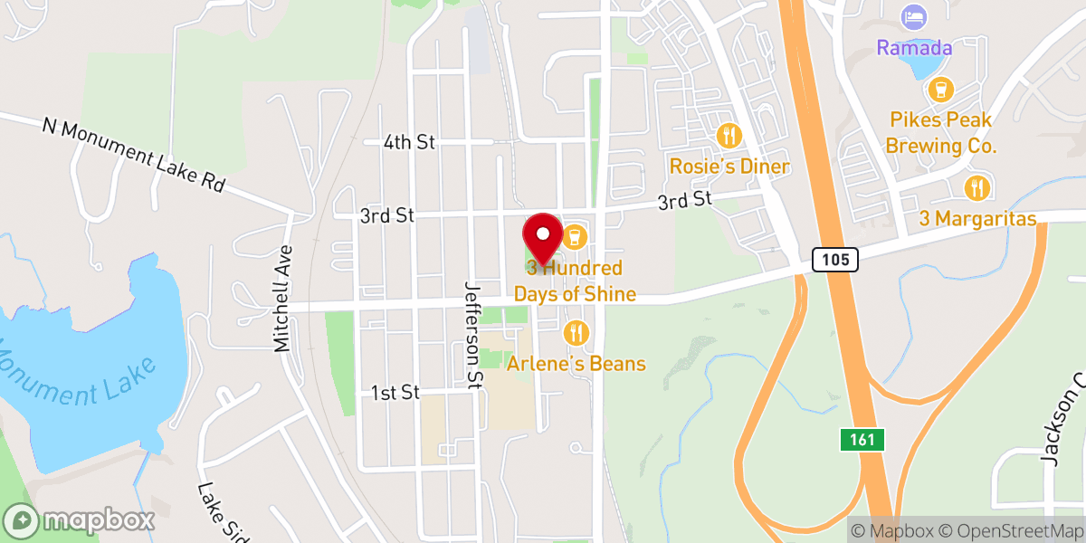 Map showing location of Victory Baptist Church