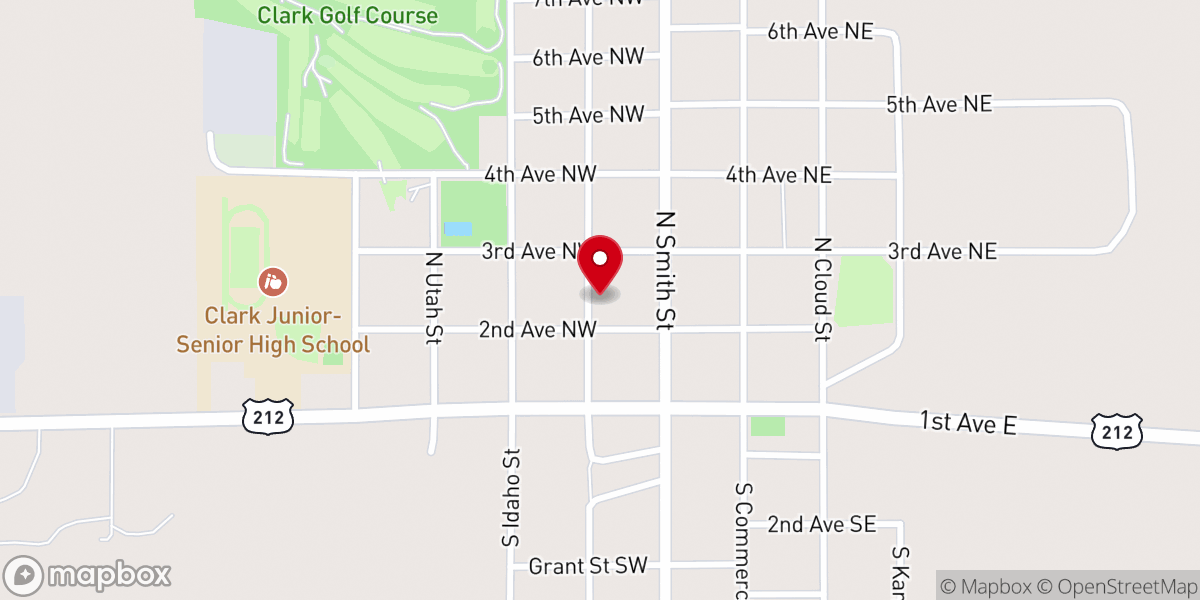 Map showing location of Assembly of God Church
