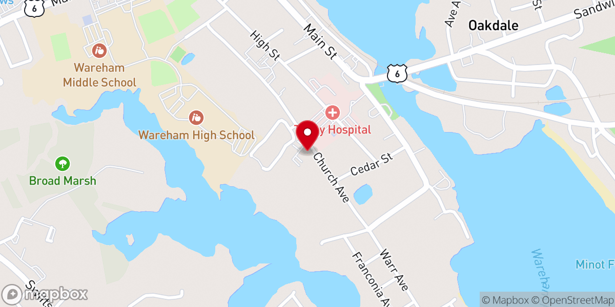 Map showing location of Ebb and Flow Wellness