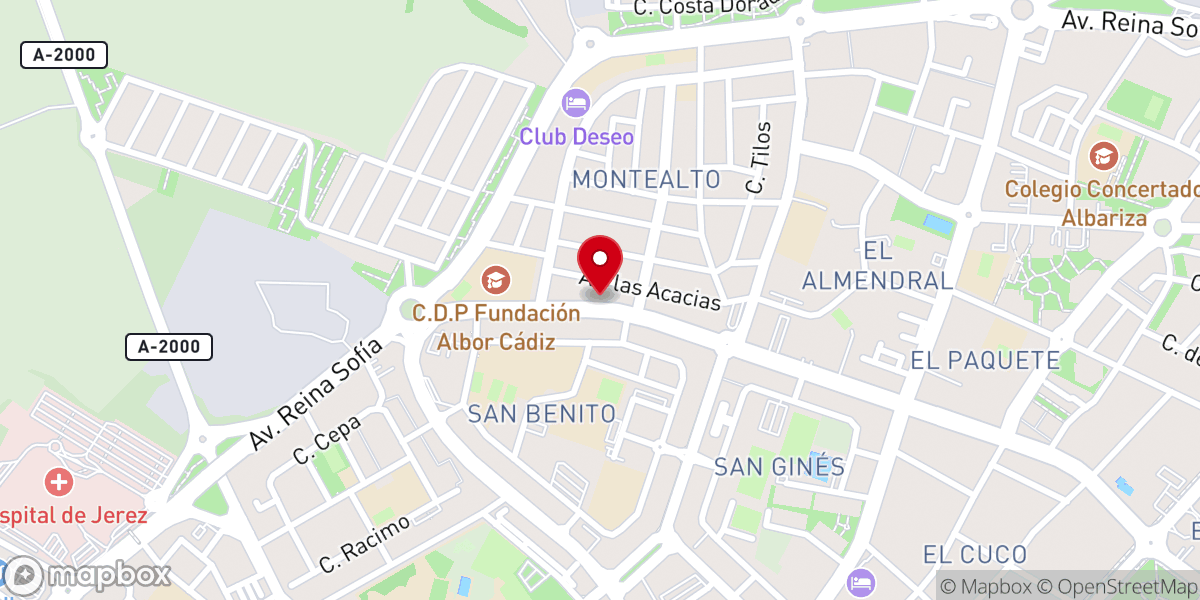 Map showing location of Parroquia de San Benito