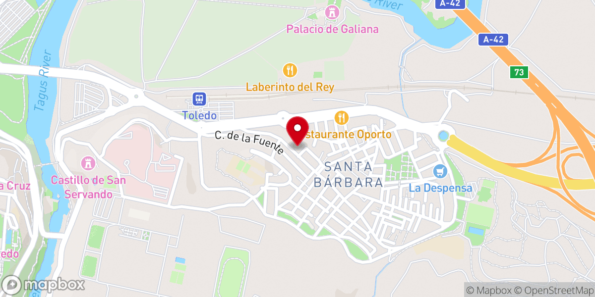 Map showing location of Iglesia de Santa Bárbara