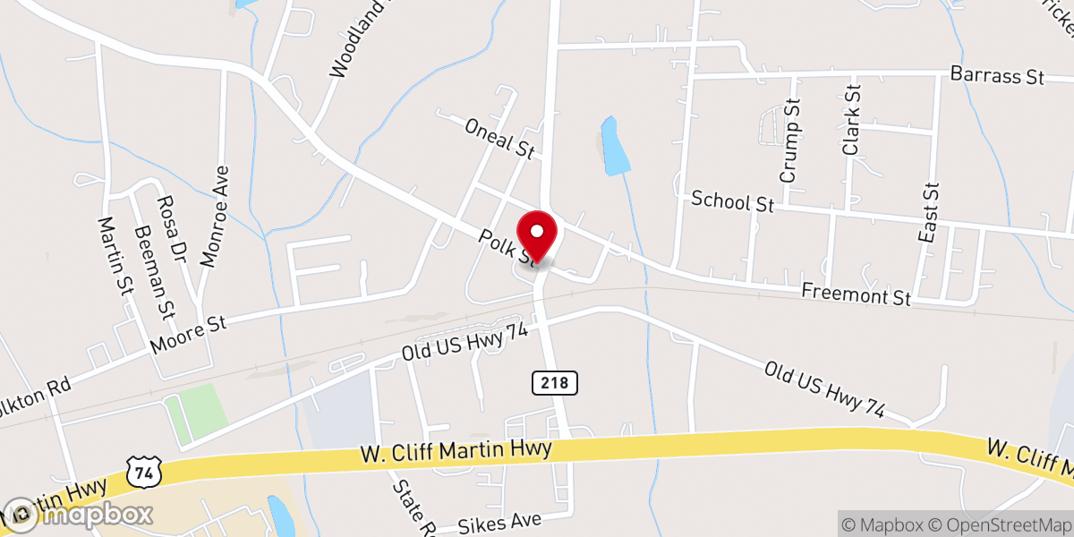 Map showing location of Praise & Worship Pentecostal Church