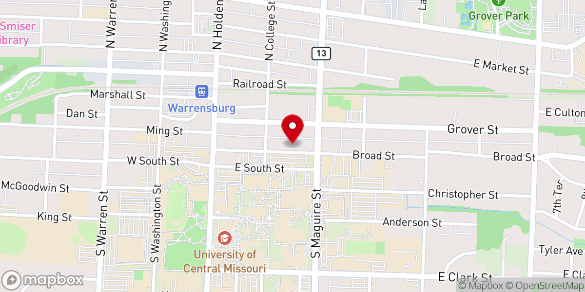 Map showing location of REAL Campus Ministry