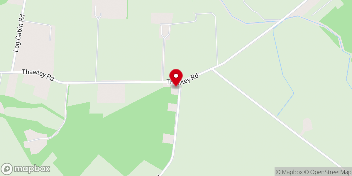 Map showing location of Thawleys Chapel United Methodist