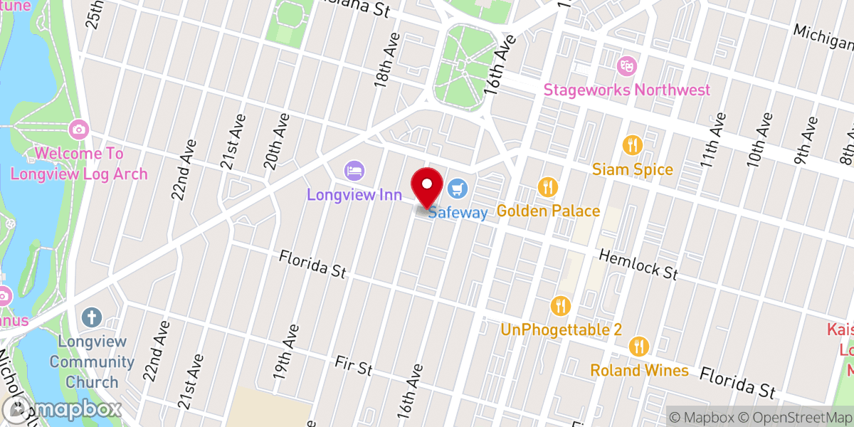 Map showing location of The Promise Church Longview