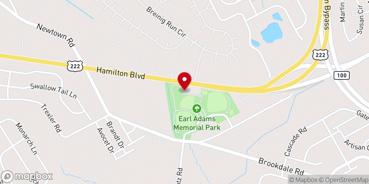 Map showing location of Breinigsville