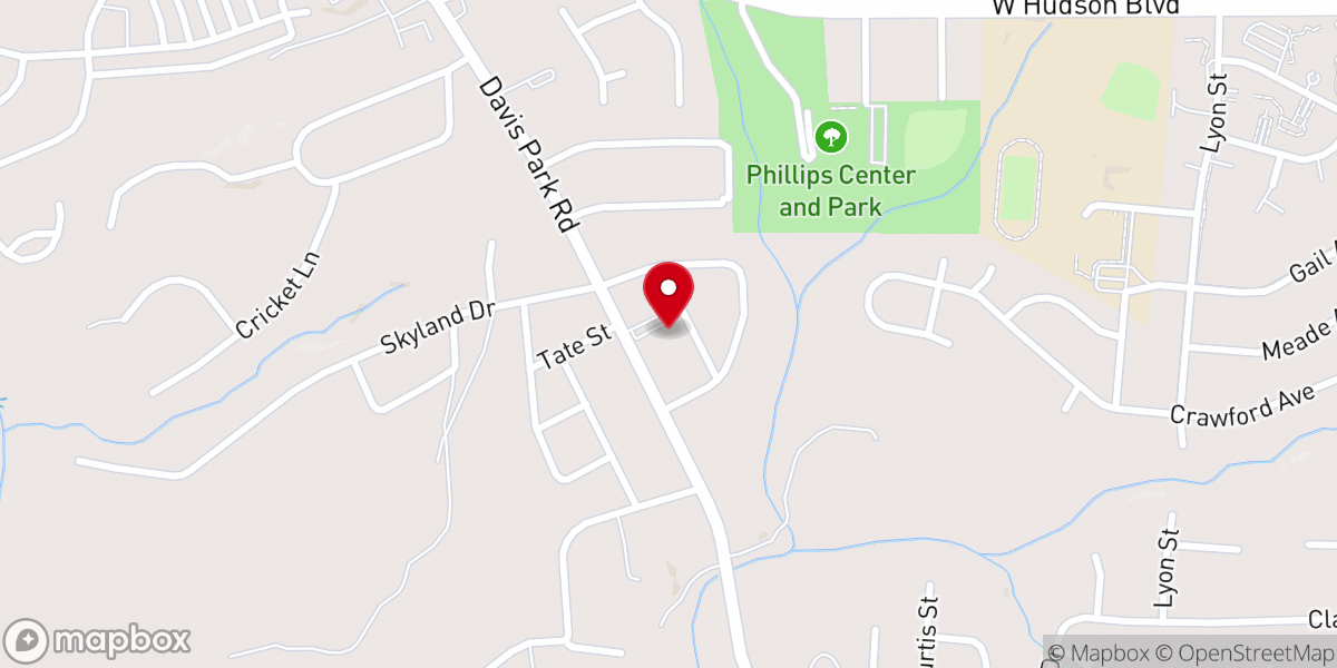 Map showing location of Taylor Memorial Church