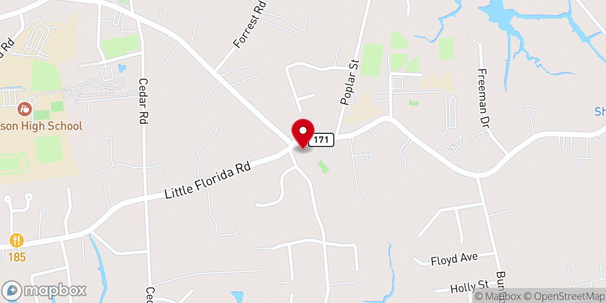 Map showing location of St Timothy's Anglican Church