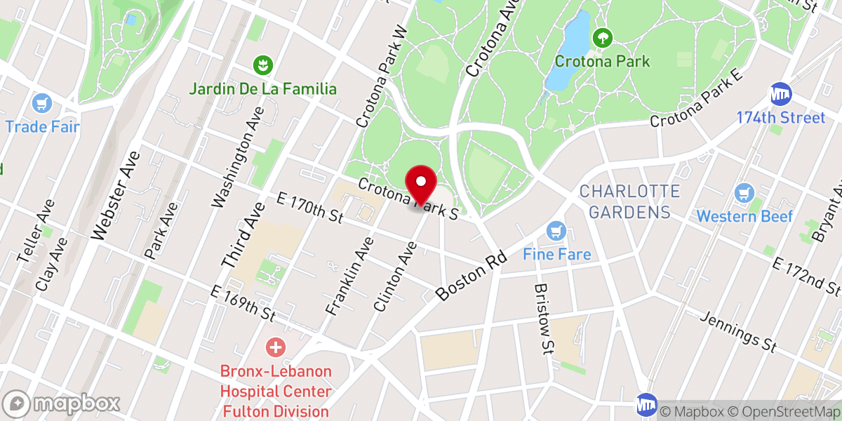 Map showing location of Goodwill Baptist Church