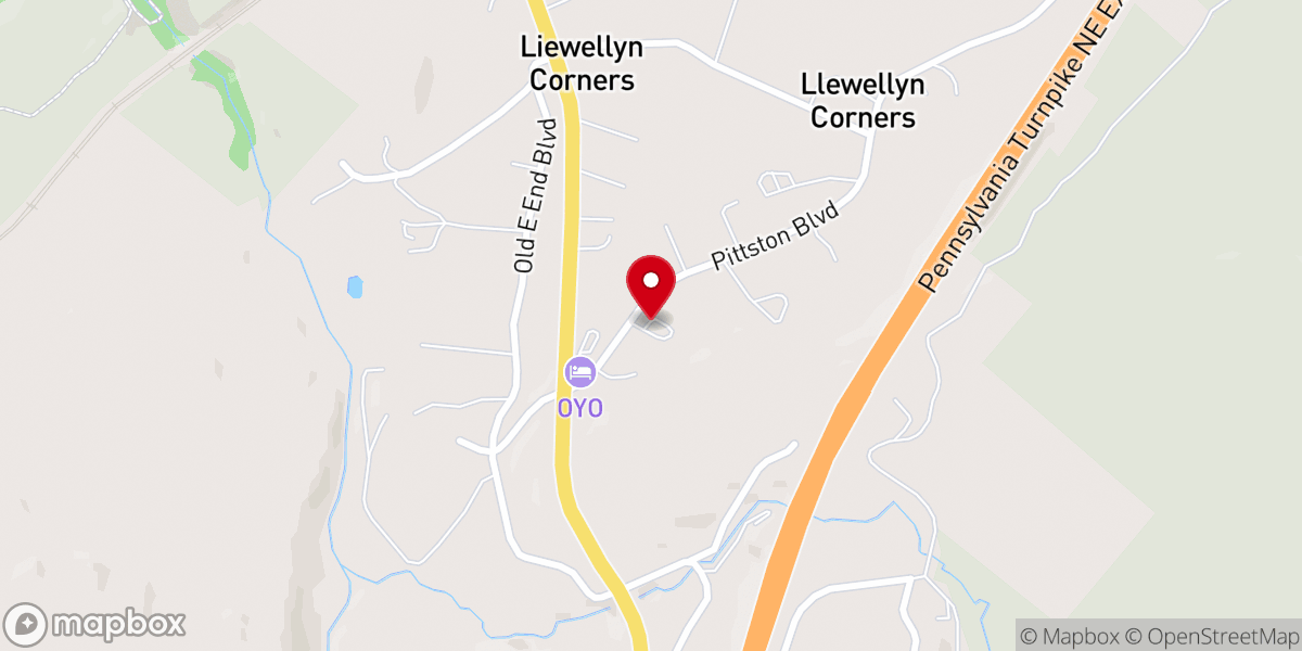 Map showing location of Bear Creek Messiah P. M. Church