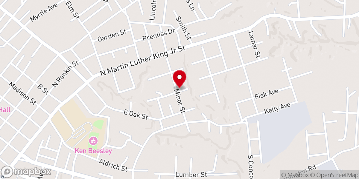 Map showing location of Greater Macedonia Baptist Church