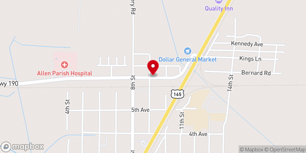 Map showing location of Mt Zion Baptist Church